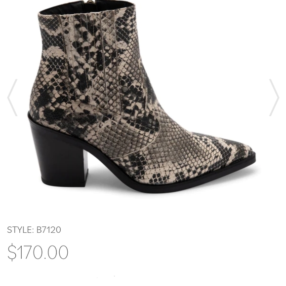 Blondo Elvina Waterproof Leather Snake Print Booties - Picture 8 of 8